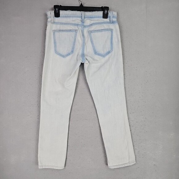 Current/Elliott The Cropped Straight Jeans Womens 25 Channon Destroy Made In USA - Picture 8 of 12